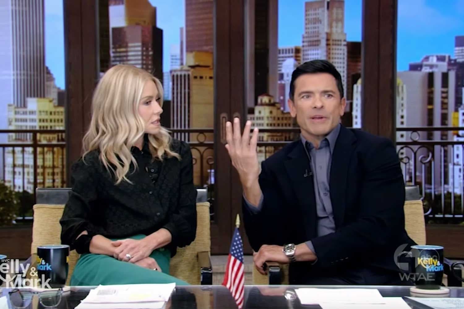 Kelly Ripa calls out Mark Consuelos for 'negating his own argument' on 'Live'